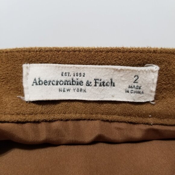 Abercrombie & Fitch skirt 2 faux suede A-line mini VINTAGE Y2K autumn academia - Picture 12 of 13